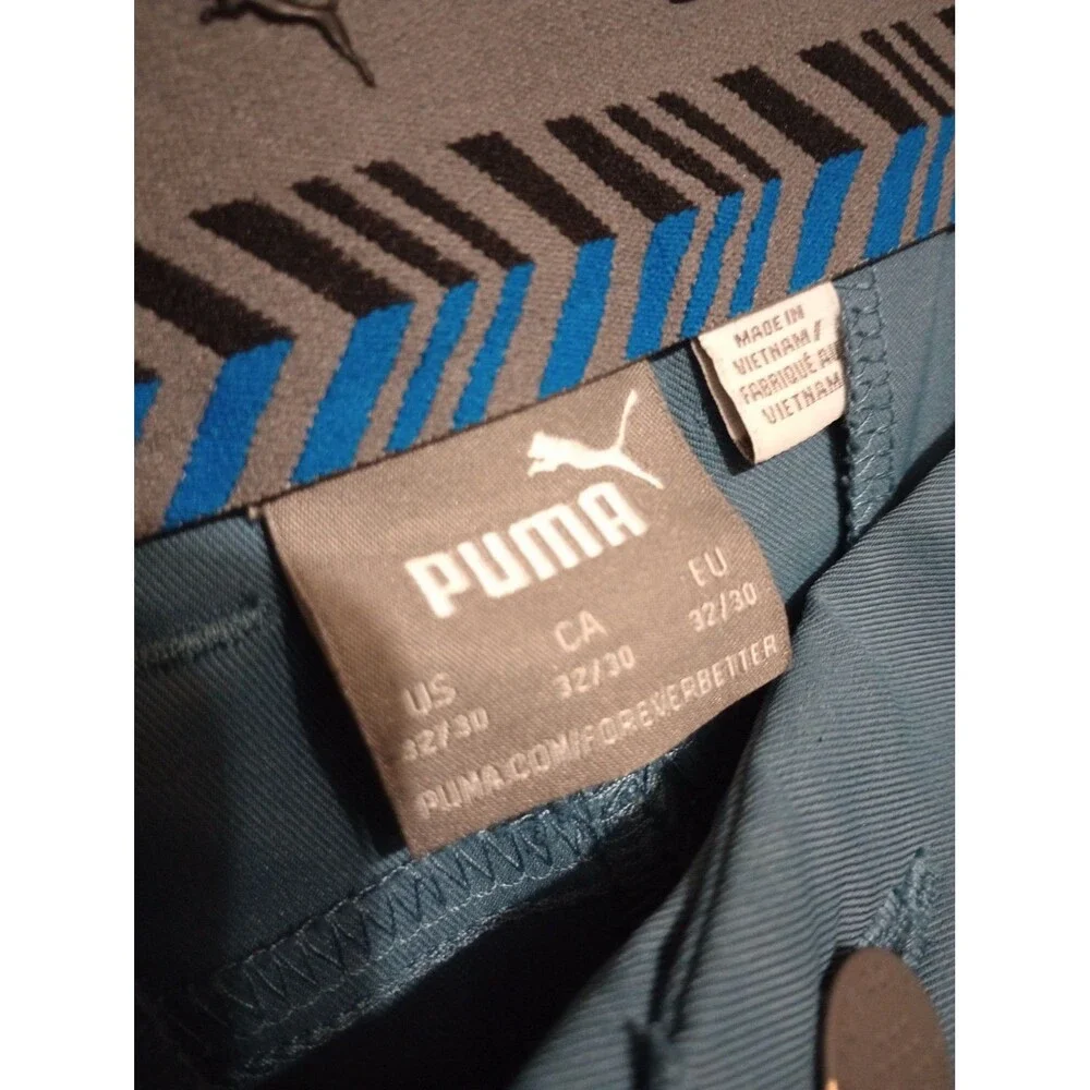 PUMA Pants Mens 32x30 Blue Straight Leg Performance Tech Golf